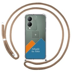 Personaliza tu Funda Colgante Transparente para Vivo Y17s con Cordon Camel Dibujo Personalizada