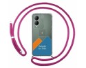 Personaliza tu Funda Colgante Transparente para Vivo Y17s con Cordon Rosa Fucsia Dibujo Personalizada