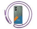 Personaliza tu Funda Colgante Transparente para Vivo Y17s con Cordon Morado Dibujo Personalizada