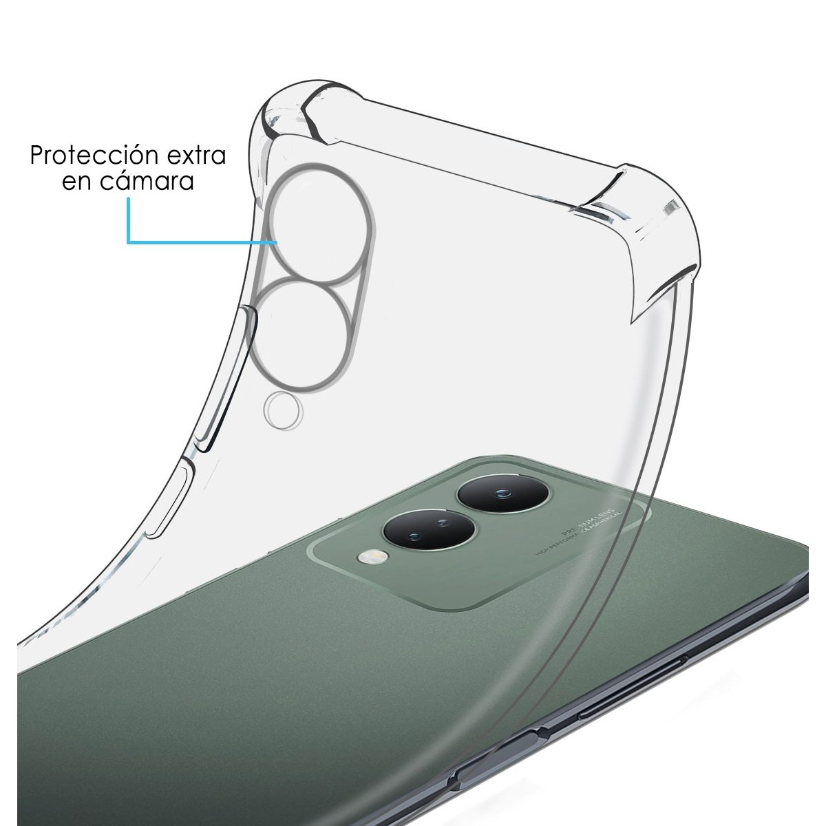 Funda Silicona Antigolpes Transparente para Vivo Y17s