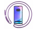 Funda Colgante Transparente para Vivo Y17s con Cordon Morado