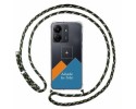 Personaliza tu Funda Colgante Transparente para Xiaomi Redmi 13C con Cordon Verde / Dorado Dibujo Personalizada