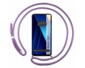 Funda Colgante Transparente para Xiaomi Redmi 13C con Cordon Morado