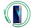 Funda Colgante Transparente para Xiaomi Redmi 13C con Cordon Verde Agua