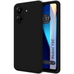 Funda Silicona Líquida Ultra Suave para Xiaomi Redmi 13C color Negra