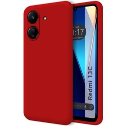 Funda Silicona Líquida Ultra Suave para Xiaomi Redmi 13C color Roja