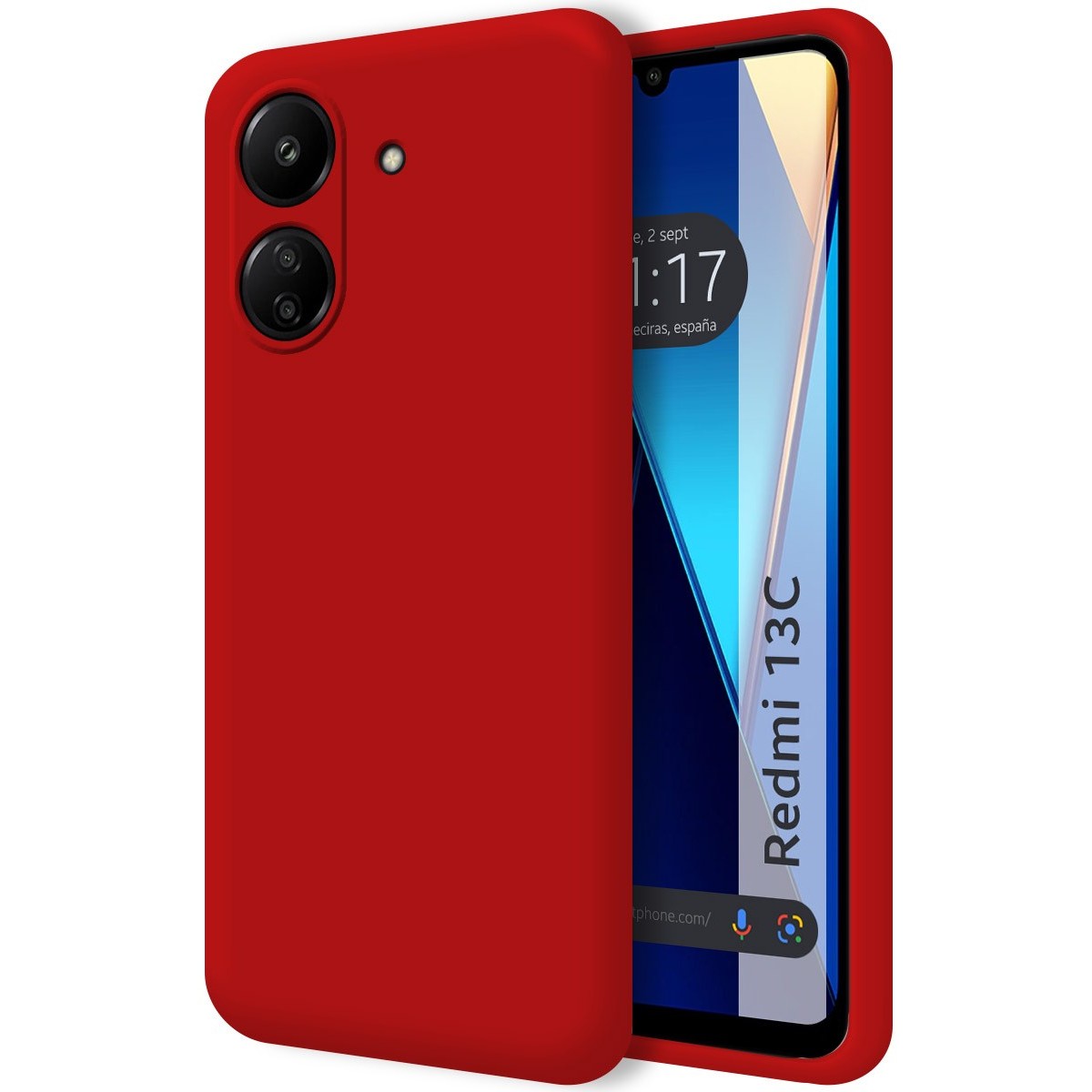 Funda De Gel De Silicona Xiaomi Redmi Note 12 5G/Poco X5 Pro Roja Con  Protector