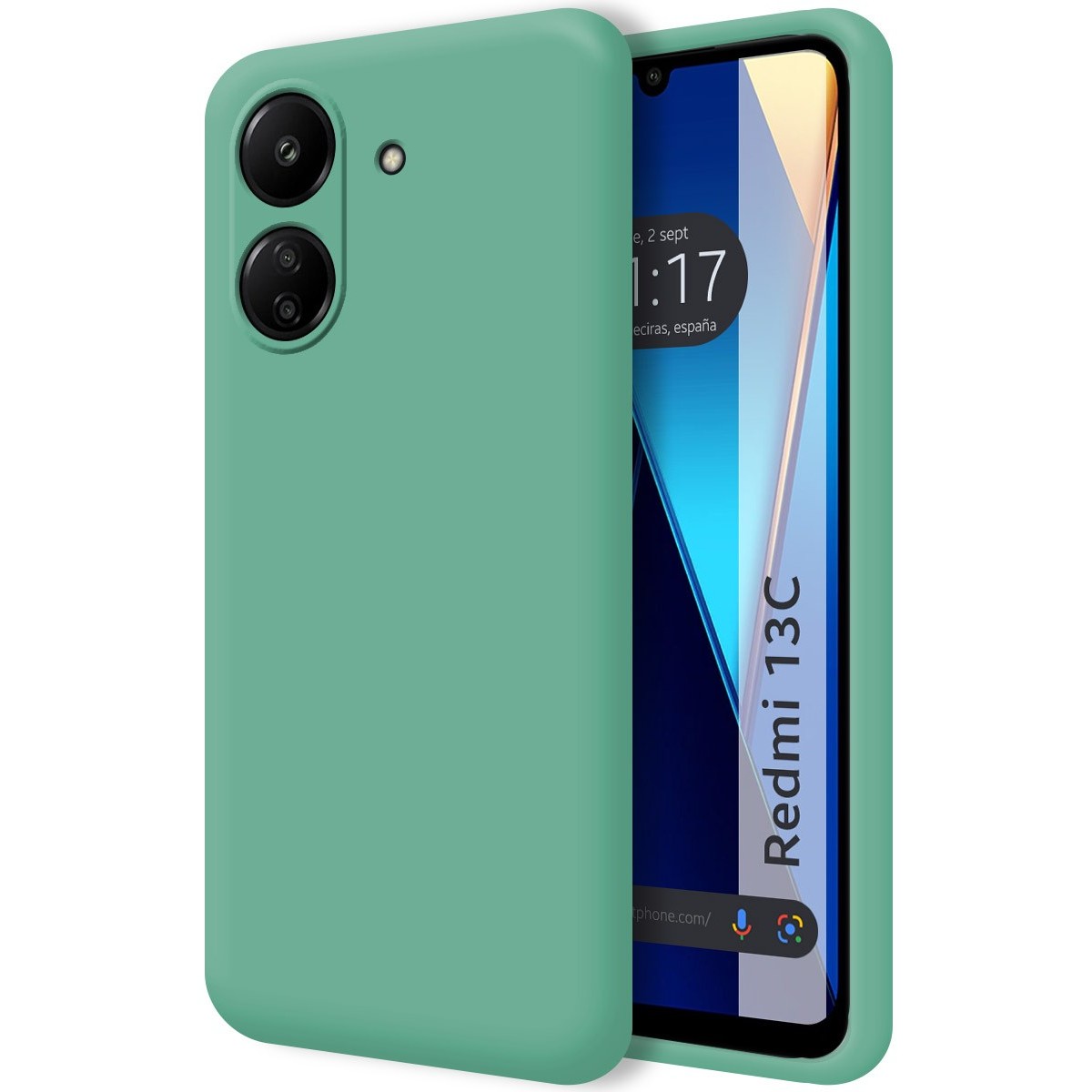 Funda Silicona Líquida Ultra Suave para Xiaomi Redmi 13C color Verde