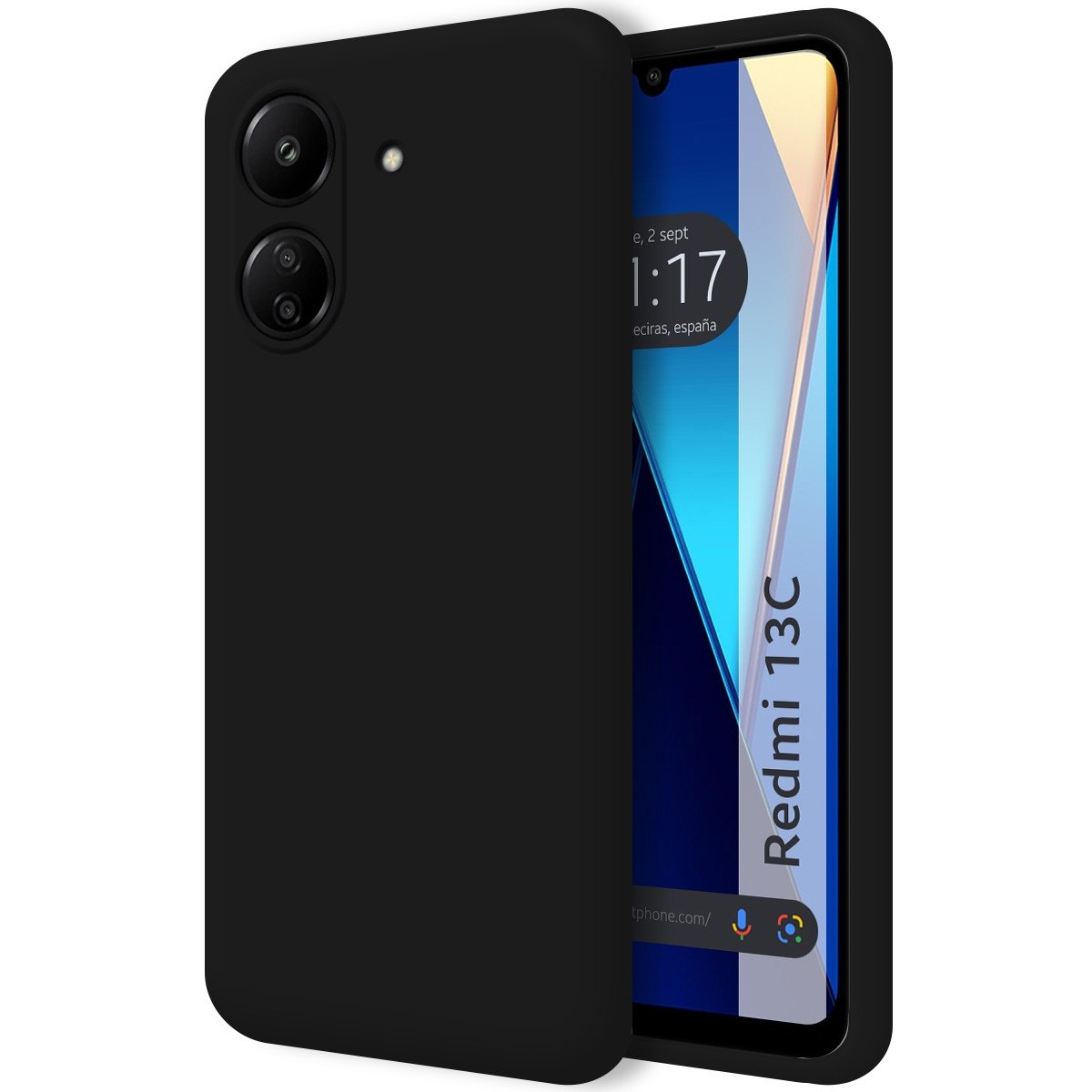 Funda Silicona Gel TPU Negra para Xiaomi Redmi 13C