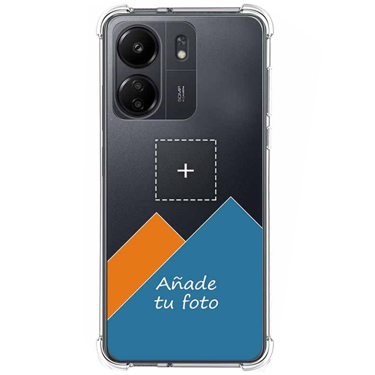 Personaliza tu Funda Silicona AntiGolpes Transparente con tu Fotografía para Xiaomi Poco C65 Dibujo Personalizada