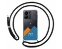 Personaliza tu Funda Colgante Transparente para Xiaomi Poco C65 con Cordon Negro Dibujo Personalizada