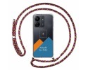 Personaliza tu Funda Colgante Transparente para Xiaomi Poco C65 con Cordon Rosa / Dorado Dibujo Personalizada