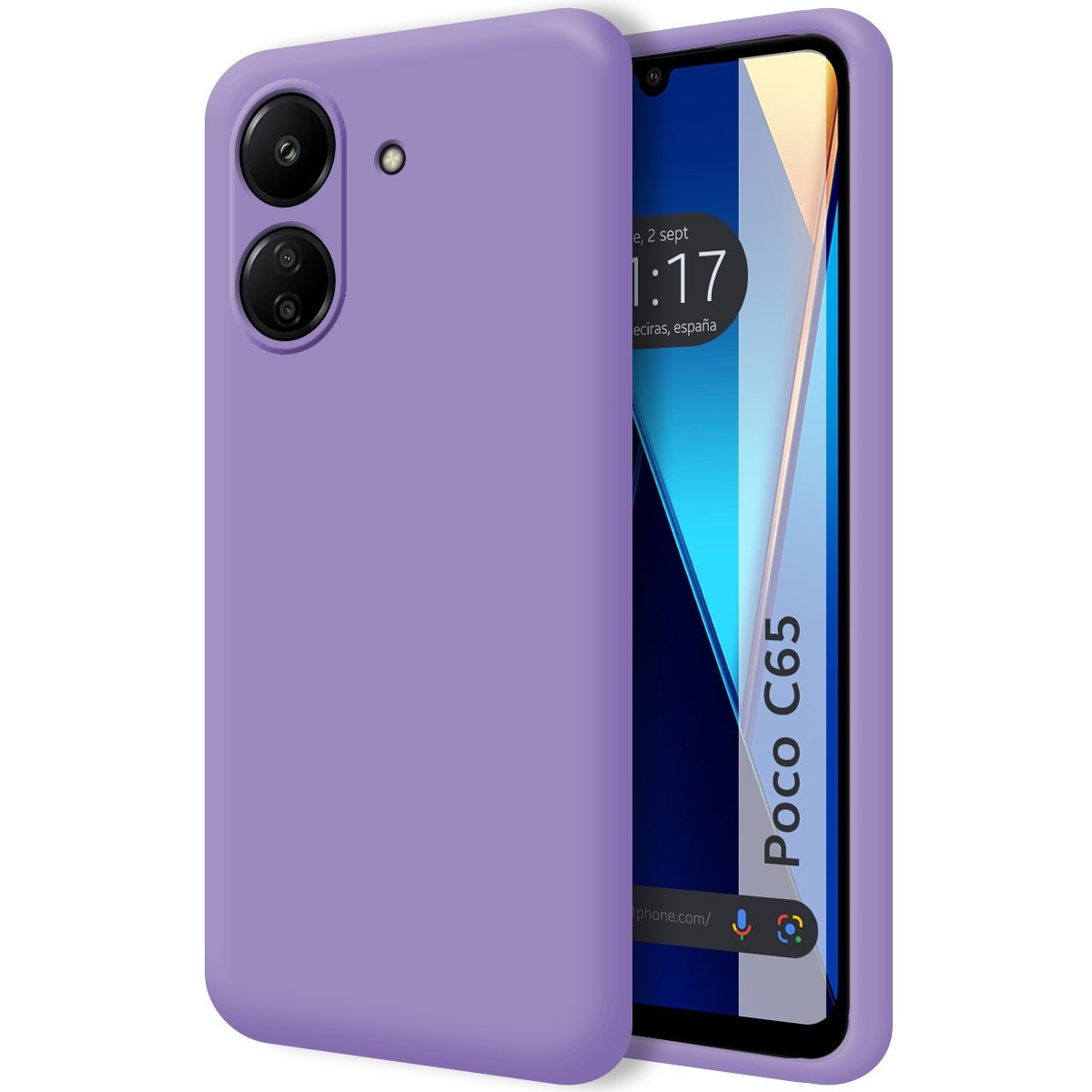 Funda Silicona Líquida Ultra Suave para Xiaomi Poco C65 color Morada