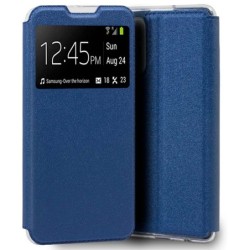 Funda Libro Soporte con Ventana para Xiaomi Poco C65 color Azul