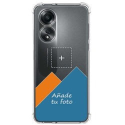 Personaliza tu Funda Silicona AntiGolpes Transparente con tu Fotografía para Oppo A58 4G Dibujo Personalizada
