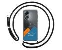 Personaliza tu Funda Colgante Transparente para Oppo A58 4G con Cordon Negro Dibujo Personalizada