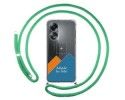 Personaliza tu Funda Colgante Transparente para Oppo A58 4G con Cordon Verde Agua Dibujo Personalizada