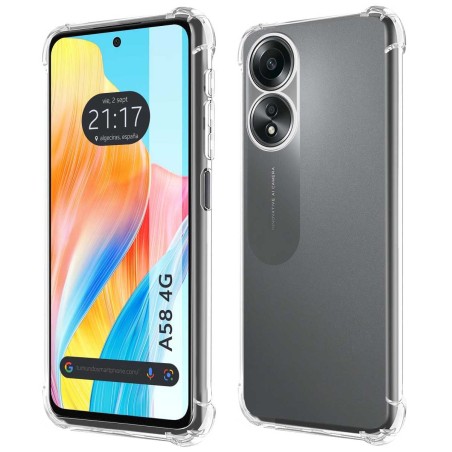 Funda Silicona Antigolpes Transparente para Oppo A58 4G