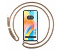 Funda Colgante Transparente para Oppo A58 4G con Cordon Camel