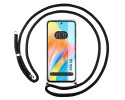Funda Colgante Transparente para Oppo A58 4G con Cordon Negro