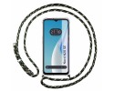 Funda Colgante Transparente para Oneplus Nord N20 SE con Cordon Verde / Dorado