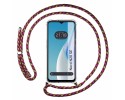 Funda Colgante Transparente para Oneplus Nord N20 SE con Cordon Rosa / Dorado