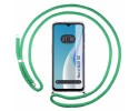 Funda Colgante Transparente para Oneplus Nord N20 SE con Cordon Verde Agua