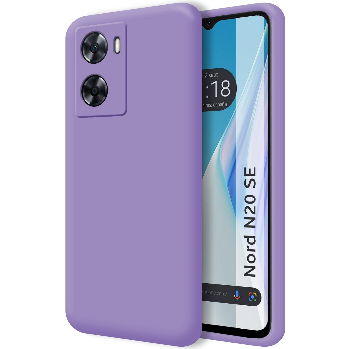 Funda Silicona Líquida Ultra Suave para Oneplus Nord N20 SE Color Morada