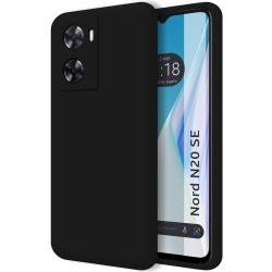 Funda Silicona Líquida Ultra Suave para Oneplus Nord N20 SE Color Negra