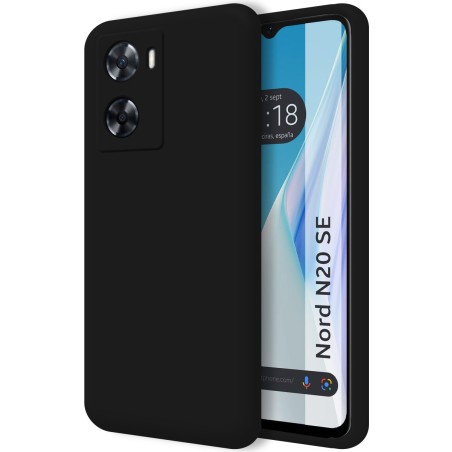 Funda Silicona Líquida Ultra Suave para Oneplus Nord N20 SE Color Negra