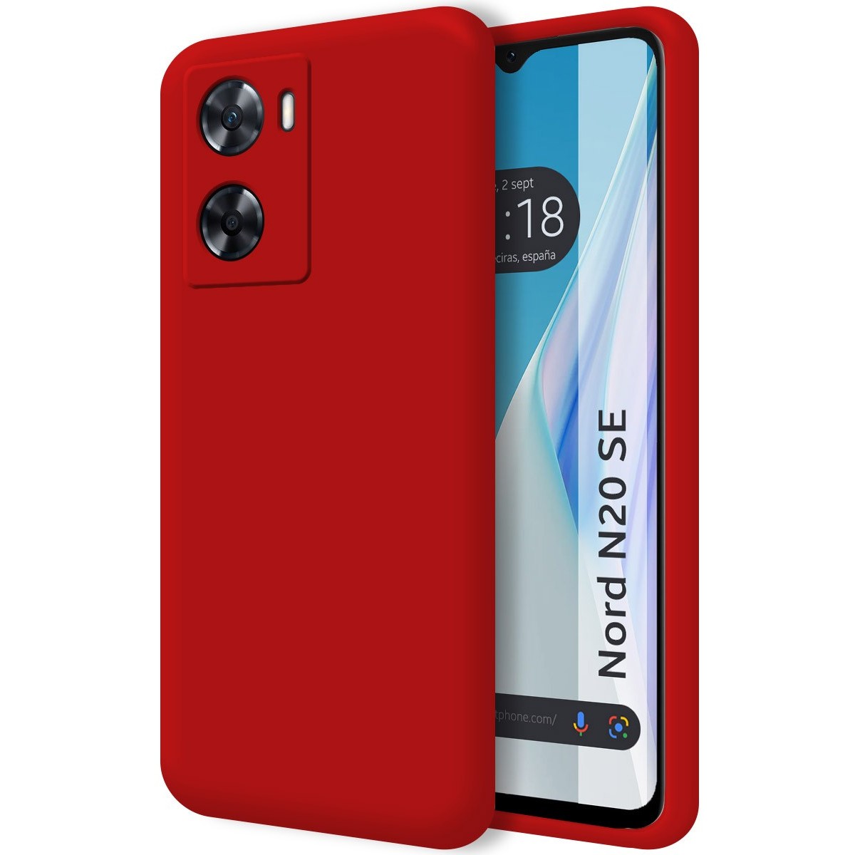 Funda Silicona Líquida Ultra Suave para Oneplus Nord N20 SE Color Roja
