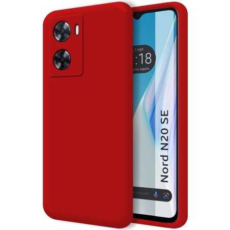 Funda Silicona Líquida Ultra Suave para Oneplus Nord N20 SE Color Roja