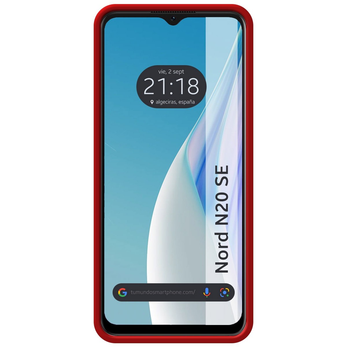 Funda Silicona Líquida Ultra Suave para Oneplus Nord N20 SE Color Roja