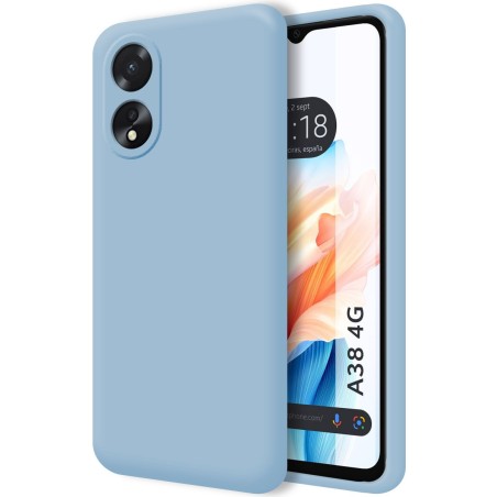Funda Silicona Líquida Ultra Suave para Oppo A38 4G color Azul