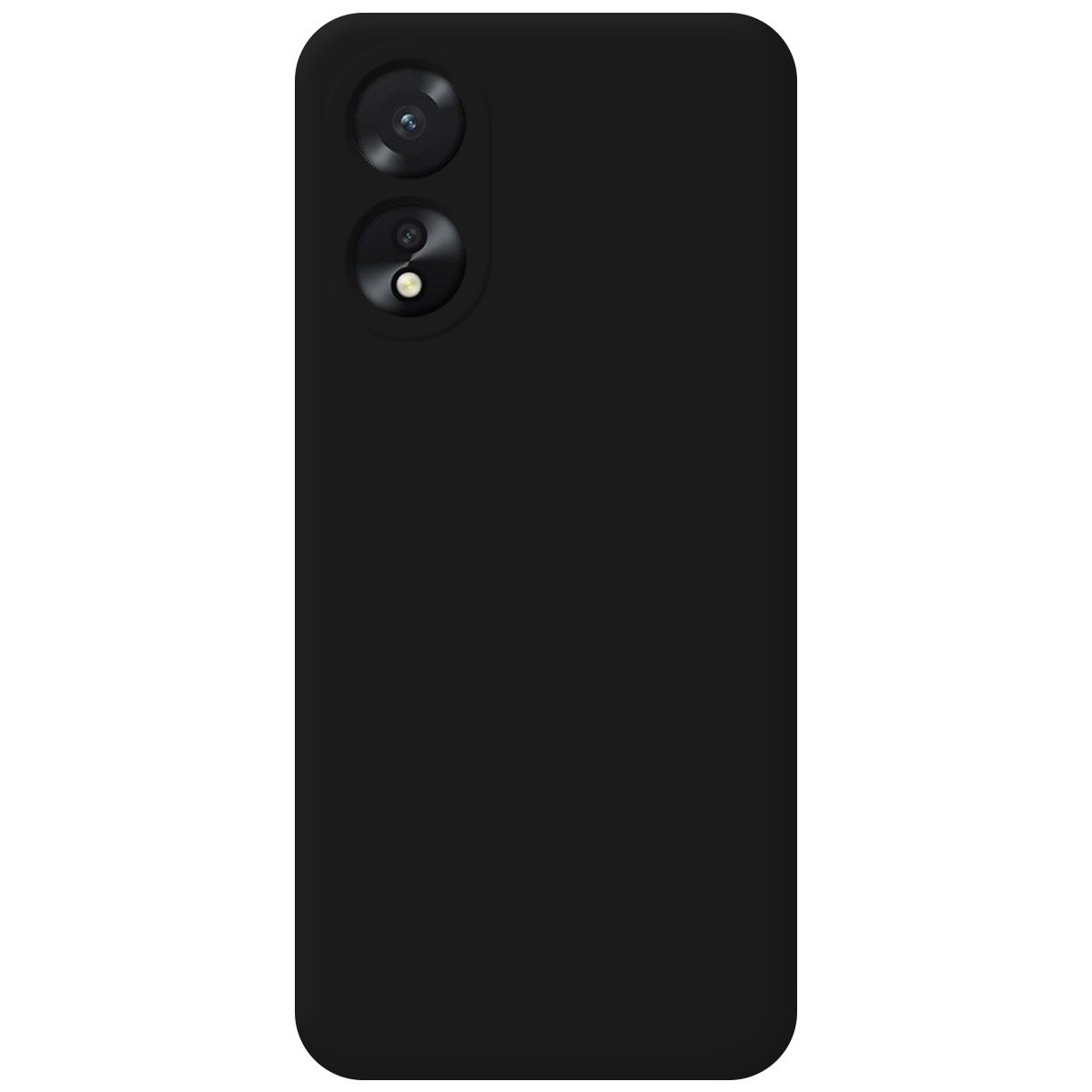 Funda Silicona Líquida Ultra Suave para Oppo A38 4G color Negra