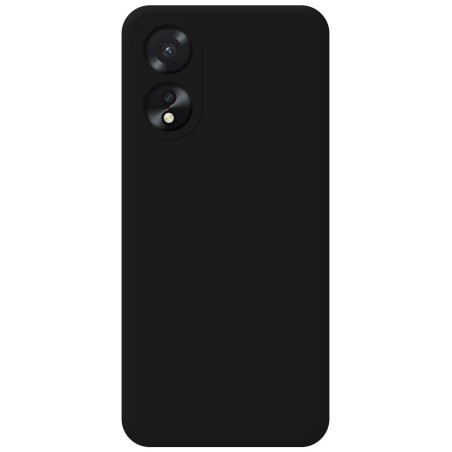 Funda Silicona Líquida Ultra Suave para Oppo A38 4G color Negra