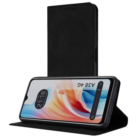 Funda libro de Polipiel con tarjetero para Oppo A38 4G color Negra