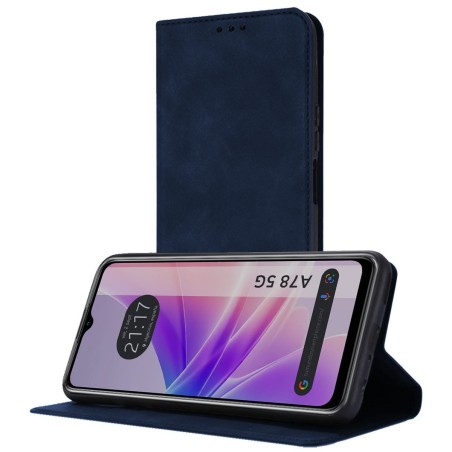 Funda libro de Polipiel con tarjetero para Oppo A78 5G color Azul