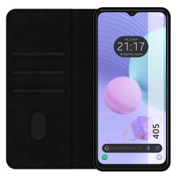 Funda libro de Polipiel con tarjetero para TCL 405 color Negra 2