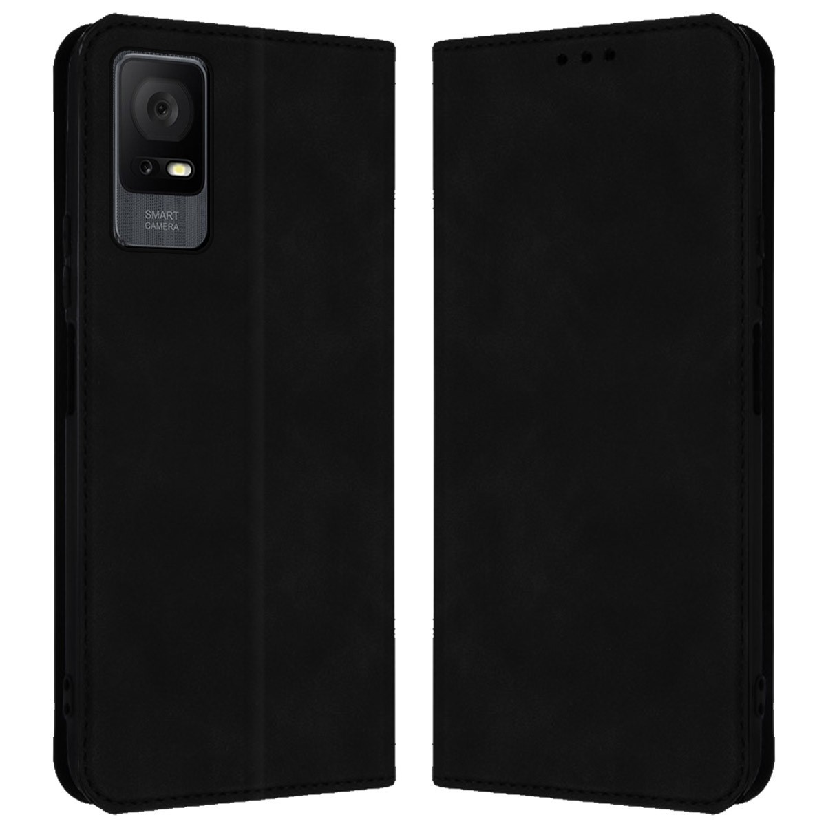 Funda libro de Polipiel con tarjetero para TCL 405 color Negra