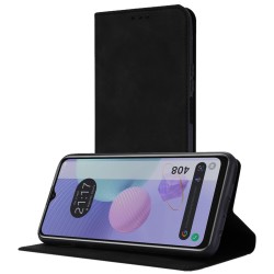 Funda libro de Polipiel con tarjetero para TCL 408 color Negra