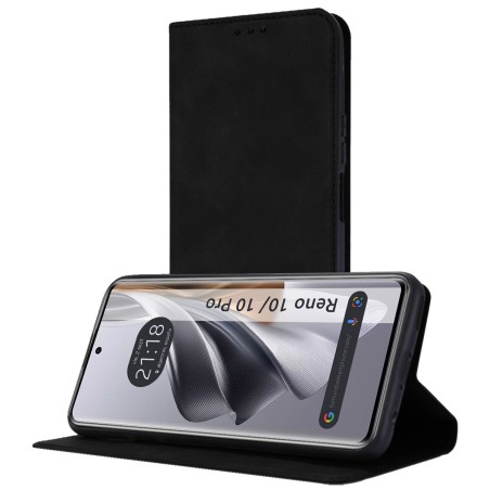 Funda libro de Polipiel con tarjetero para Oppo Reno 10 5G / 10 Pro 5G color Negra
