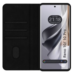 Funda libro de Polipiel con tarjetero para Oppo Reno 10 5G / 10 Pro 5G color Negra 2