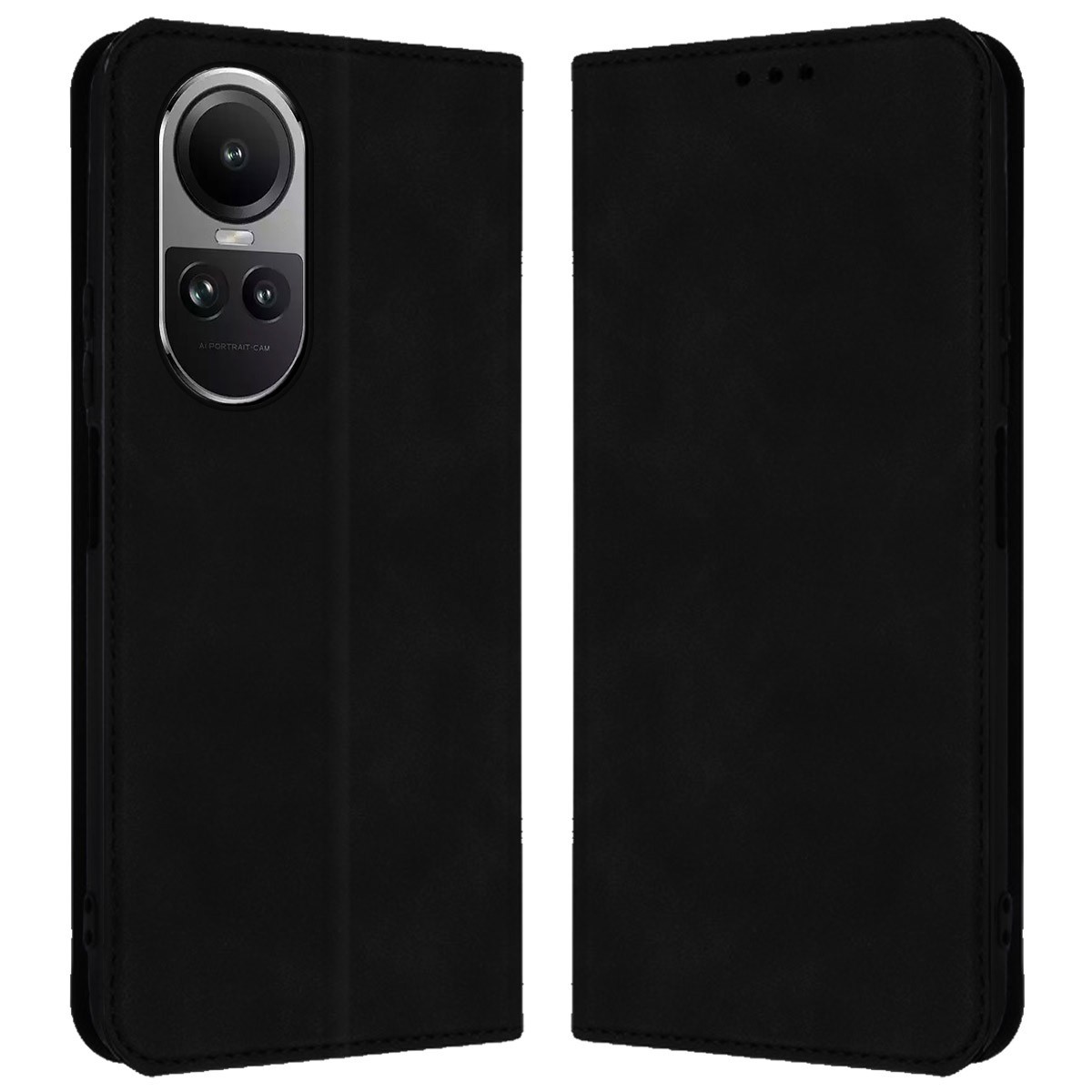 Funda libro de Polipiel con tarjetero para Oppo Reno 10 5G / 10 Pro 5G color Negra