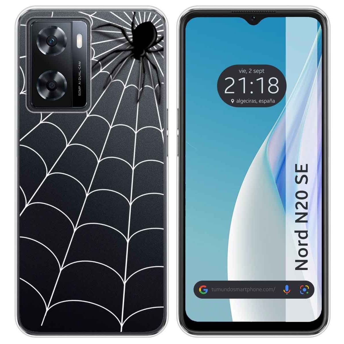 Funda Silicona Transparente para Oneplus Nord N20 SE diseño Araña Dibujos