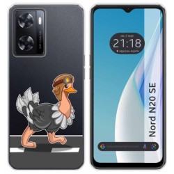 Funda Silicona Transparente para Oneplus Nord N20 SE diseño Avestruz Dibujos