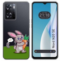 Funda Silicona Transparente para Oneplus Nord N20 SE diseño Conejo Dibujos