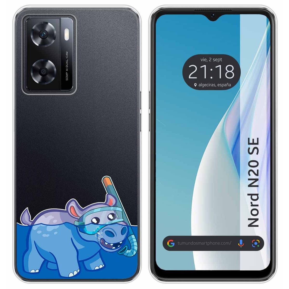 Funda Silicona Transparente para Oneplus Nord N20 SE diseño Hipo Dibujos