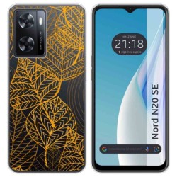 Funda Silicona Transparente para Oneplus Nord N20 SE diseño Hojas Dibujos