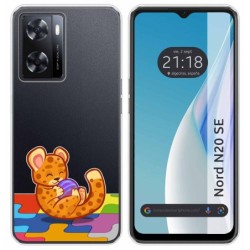 Funda Silicona Transparente para Oneplus Nord N20 SE diseño Leopardo Dibujos